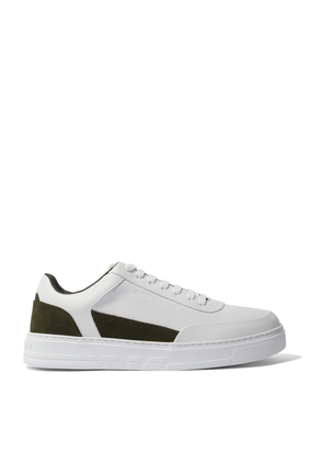 Side Logo Leather Sneakers